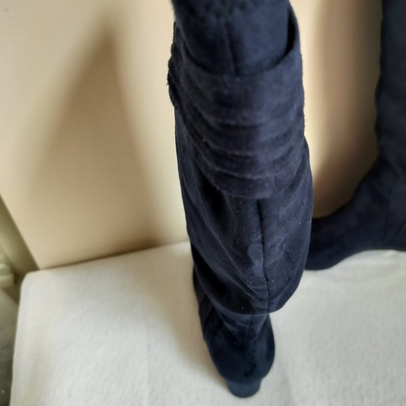 Impo Gelsey Wedge Boot - Wide Calf - Midnight Blue New in the box NWOT - Picture 2 of 5
